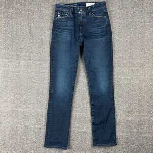 AG Adriano Goldschmeid Jeans Womens 27 High Rise Slim Straight Dark Wash Stretch